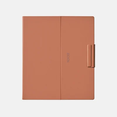 BOOX Note Max keyboard case closed view showing smooth leather finish