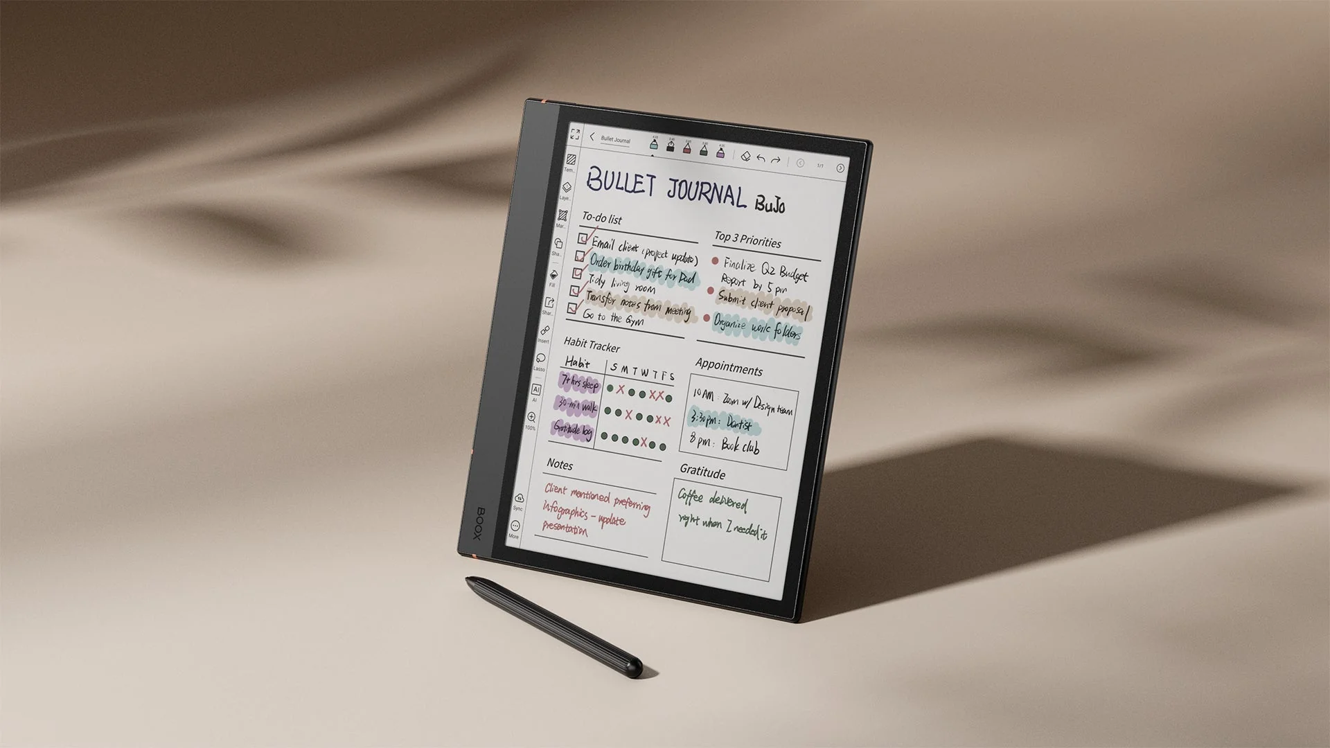 BOOX E Ink screen